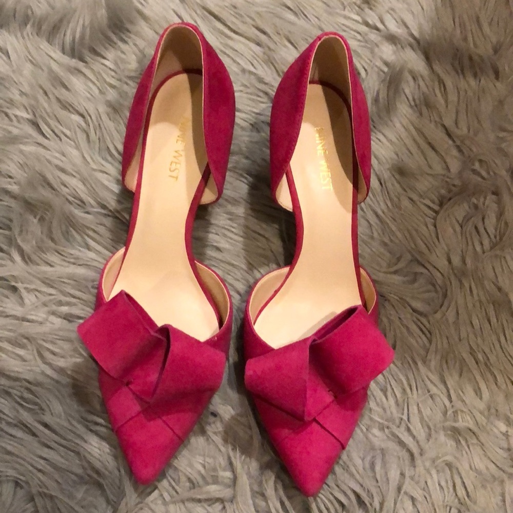 Nine West Pink Suede Heels